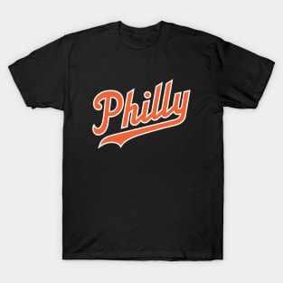 Philly Script - Black/Orange T-Shirt